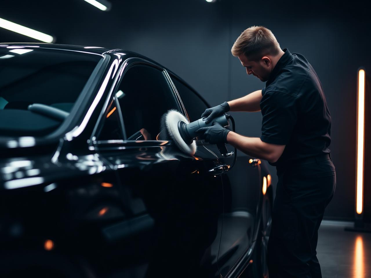 Detailer aan het werk